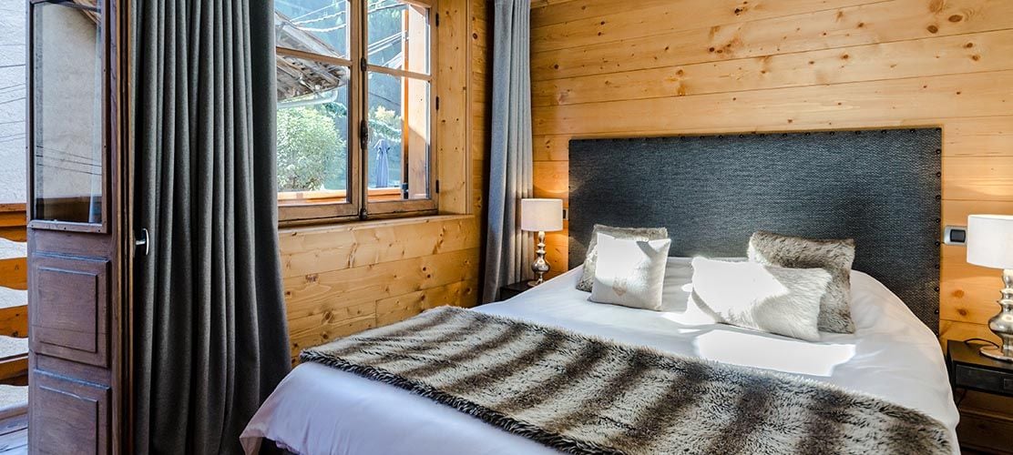 Quality furnishings make chalet bedrooms lovely
