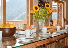 Dining table with sunflowers