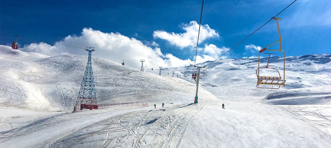 Empty slopes in Dizin Ski Resort